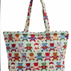 Colorful Teddy Bear Patterned Tote Bag (2)